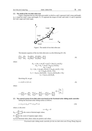 Fractional-order sliding mode controller for the two-link robot arm | PDF