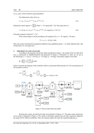 Fractional-order sliding mode controller for the two-link robot arm | PDF