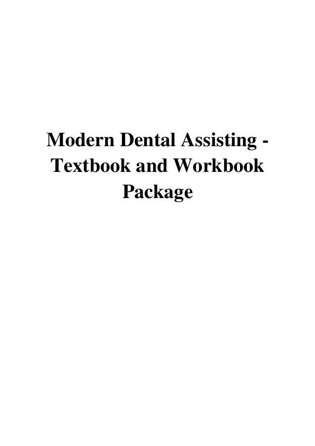 (2017) Modern Dental Assisting Textbook and Workbook Package (PDF) by