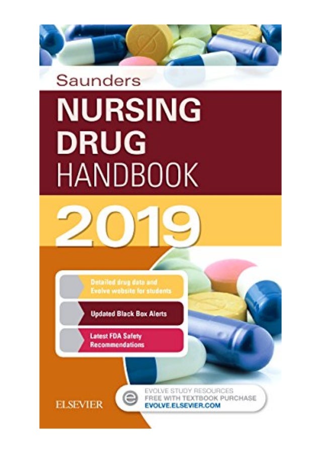 Saunders Nursing Drug Handbook 2019 PDF Robert J. Kizior BS RPh