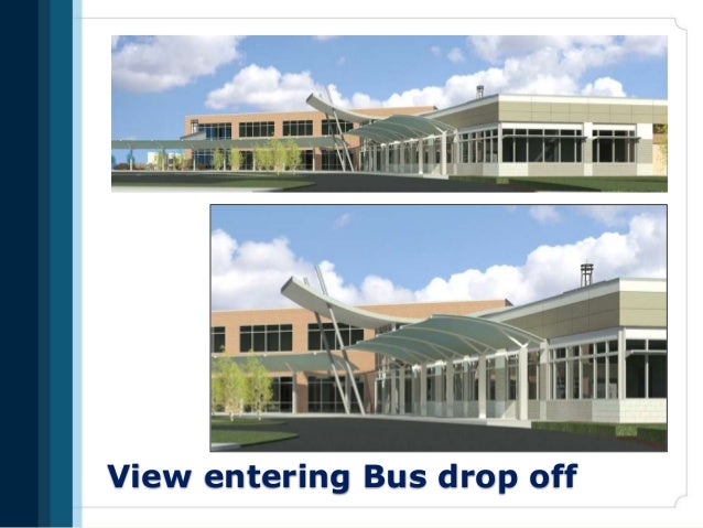 View entering Bus drop off
 