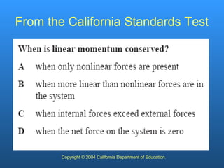 From the California Standards Test
Copyright © 2004 California Department of Education.
 
