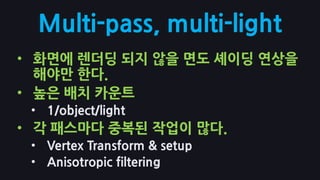 멀티 라이트 상황에서 관리가 어렵다