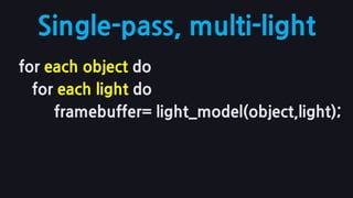 Multi-pass, Multi-light