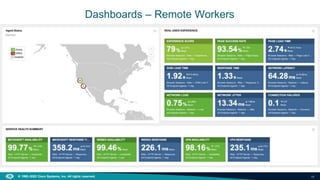 16
© 1992–2022 Cisco Systems, Inc. All rights reserved.
Dashboards – Remote Workers
 