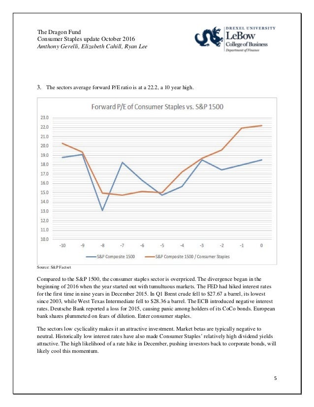 Consumer Staples Q3 Report