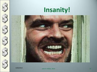 3/30/2014
John R. Wible, 2014 15
Insanity!
 
