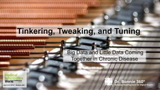 Big Data and Little Data Coming
Together in Chronic Disease
Tinkering, Tweaking, and Tuning
 