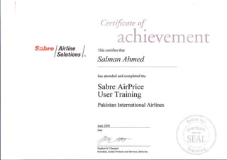 Sabre (AirPrice User Training)
