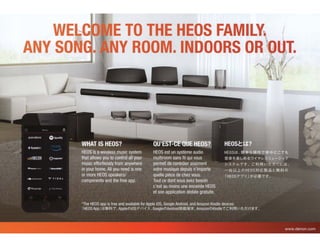 WEb ETO THE HEOS FAMIL¥.
ANY so • vROOM. INDOORS oR our.
 