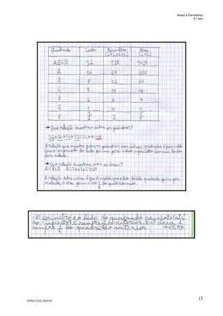 Áreas e Perímetros
5.º ano
NPMATEB 2008/09
13
 