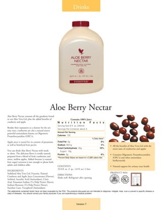 Forever Aloe Berry Nectar - Forever Living Products | PDF