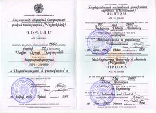 Diploma Master Davit Ghazaryan