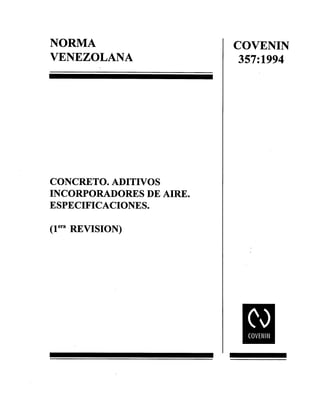 0357 1994 Norma Aditivos Concreto