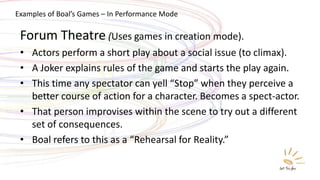 Games and Improv, Ways these techniques can be used in film and ...