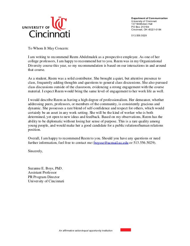 letter of recommendation from dr boys program director letter of recommendation