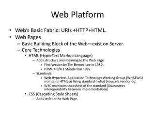 Basics of the Web Platform | PPTX