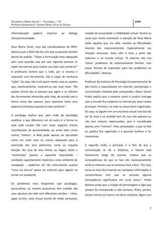 Direito e Psicologia - Internet e relações