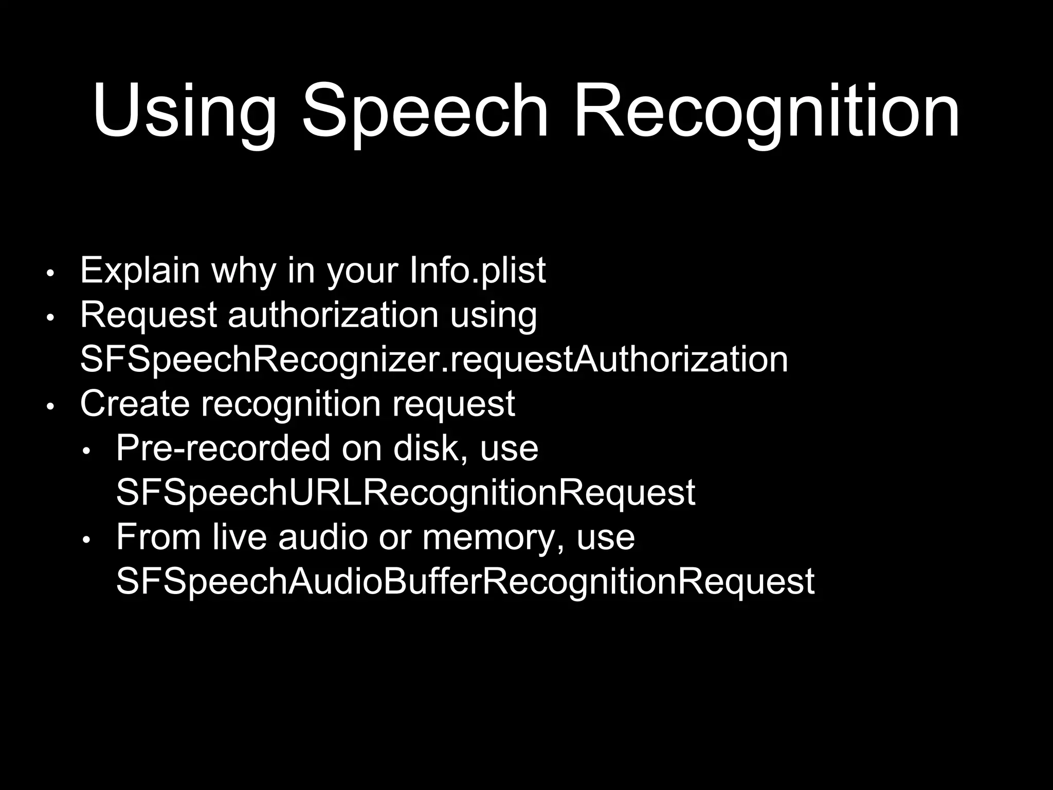 Speech Recognition Api