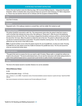 Standing and Walking Measures Toolkit | PDF