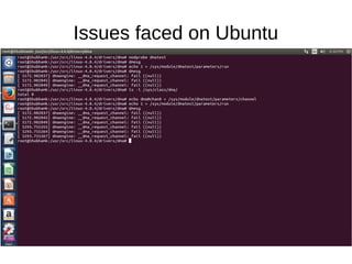 Issues faced on Ubuntu
 