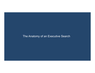 The Anatomy of an Executive Search
 