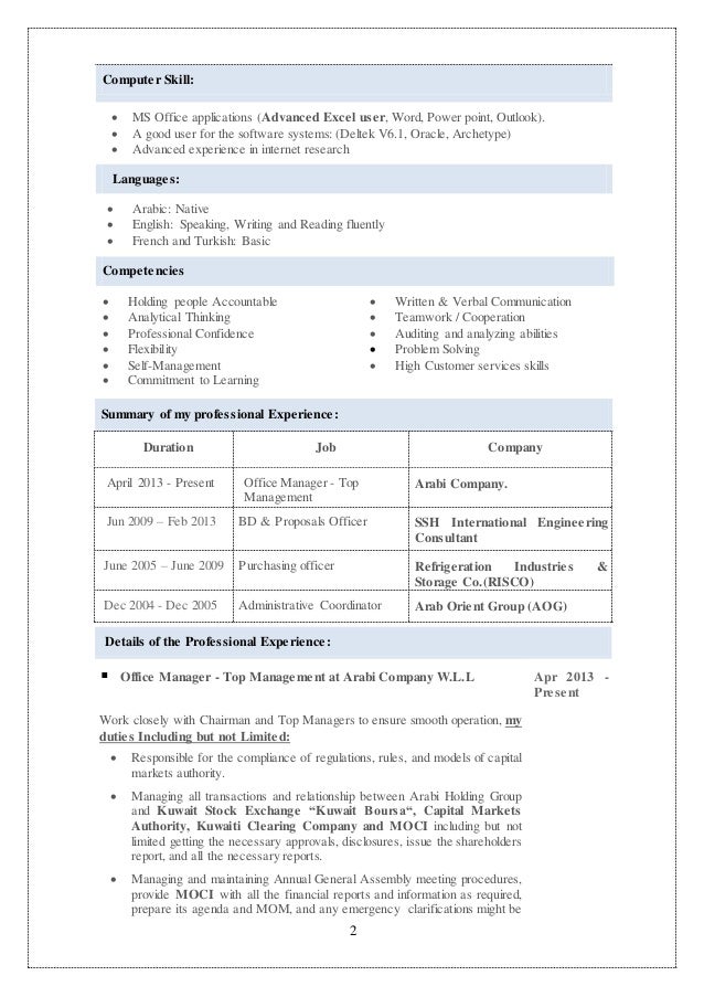 modele cv office 2013