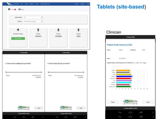 Clinician
Tablets (site-based)
 
