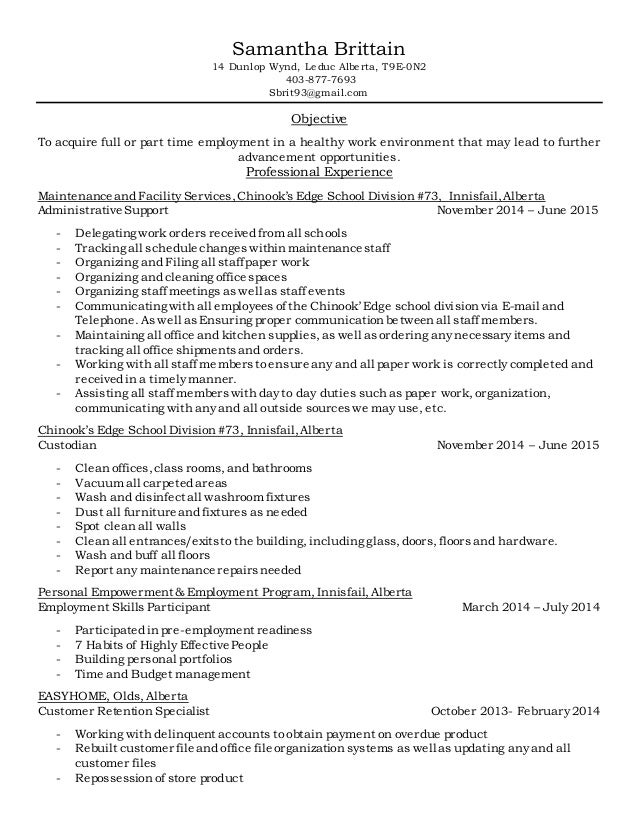 operator resume samples