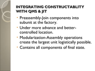 039 Integrating Constructability | PPT