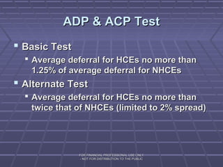 Advanced Safe Harbor 401(k) Plan Designs (for the Financial Advisor) | PPT