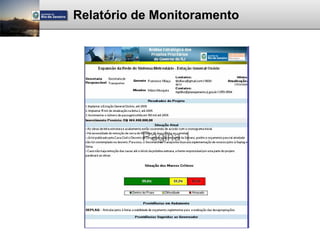 Relatório de Monitoramento
 