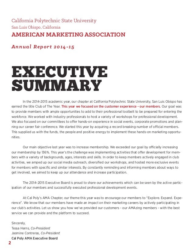 How to write an executive summary for a report picture