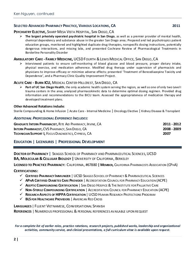 cvs pharmacy resume