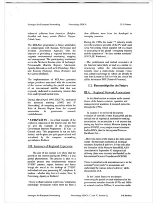 Education and Research Networks - 1997 - JENC