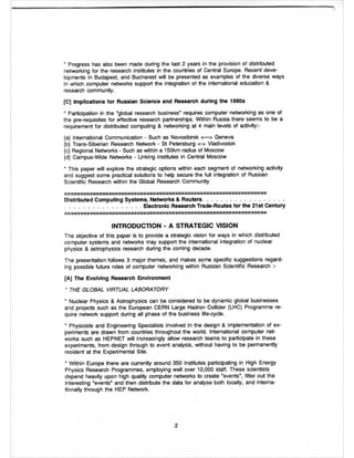 Education and Research Networks - 1997 - JENC