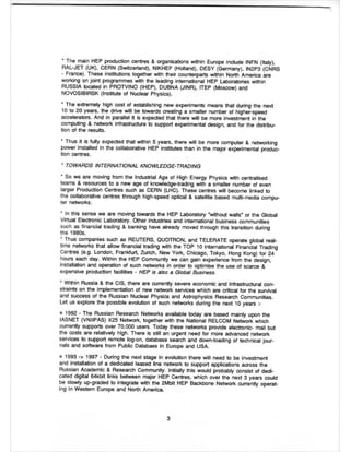 Education and Research Networks - 1997 - JENC