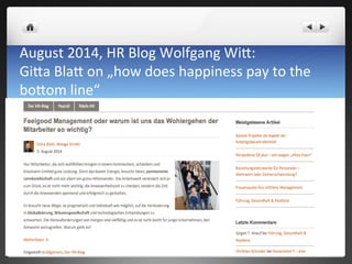 August	
 2014,	
 HR	
 Blog	
 Wolfgang	
 Wi0:	
 	
 
Gi0a	
 Bla0	
 on	
 „how	
 does	
 happiness	
 pay	
 to	
 the	
 
bo0om	
 line“	
 
 