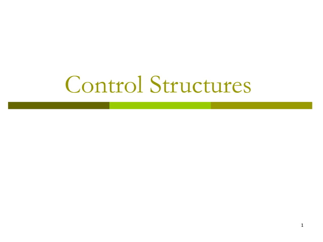 03a control structures | PPT