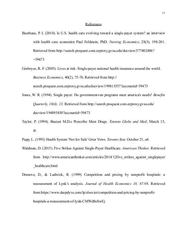 Research paper on health care