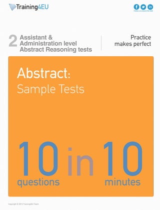 Abstract Reasoning Sample Tests EU EPSO | PDF