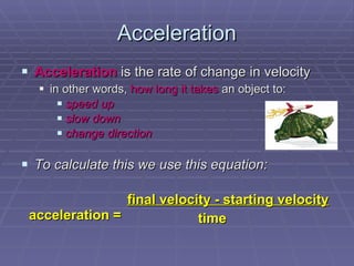 Acceleration & Momentum | PPT