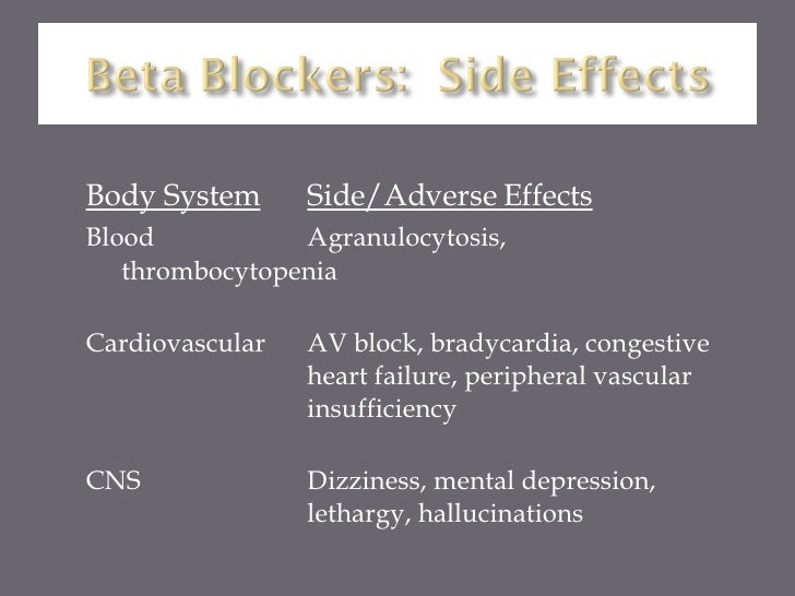 Atenolol Side Effects Impotence
