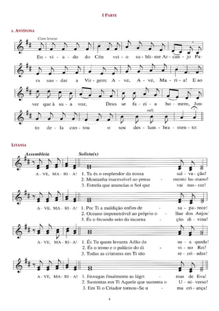 4
1. ANTÍFONA
I PARTE
LITANIA
 