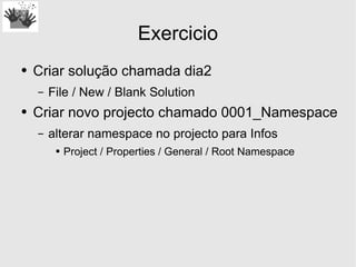 Desenvolvimento em .Net - A Framework e o Visual Studio