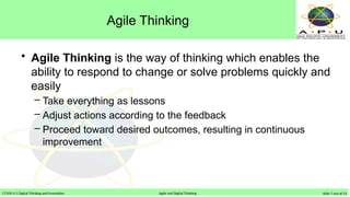 Digital thinking and innovation 03 Agile and Digital Thinking.pptx