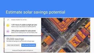 Estimate solar savings potential
 