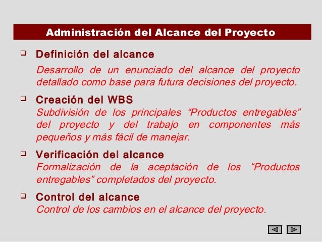 Alcance del proyecto