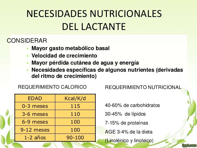 Alimentacion en el niño menor de 2 años