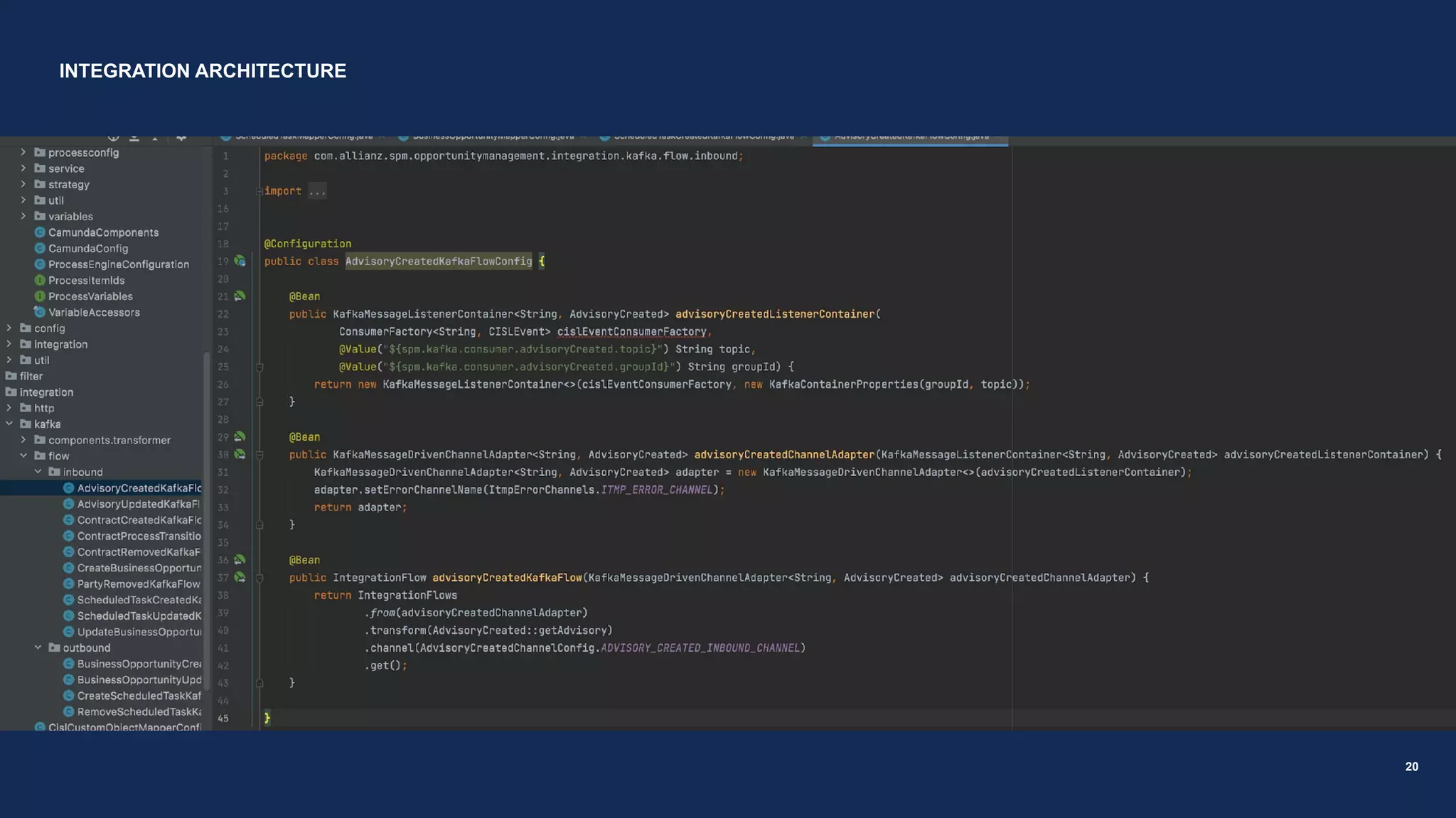 ©
Allianz
2022
20
INTEGRATION ARCHITECTURE
 
